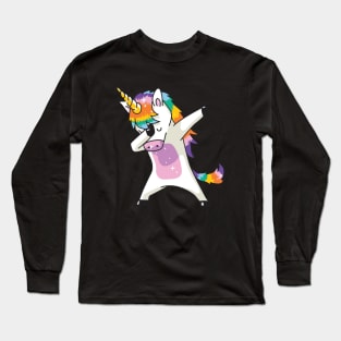 Dabbing Auntie Unicorn Lover Long Sleeve T-Shirt